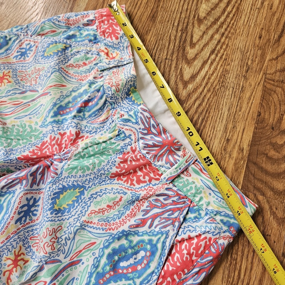 LILLY PULITZER Green/Pink Blue Bermuda Shorts Size 6 Cotton Summer EUC - Picture 11 of 12